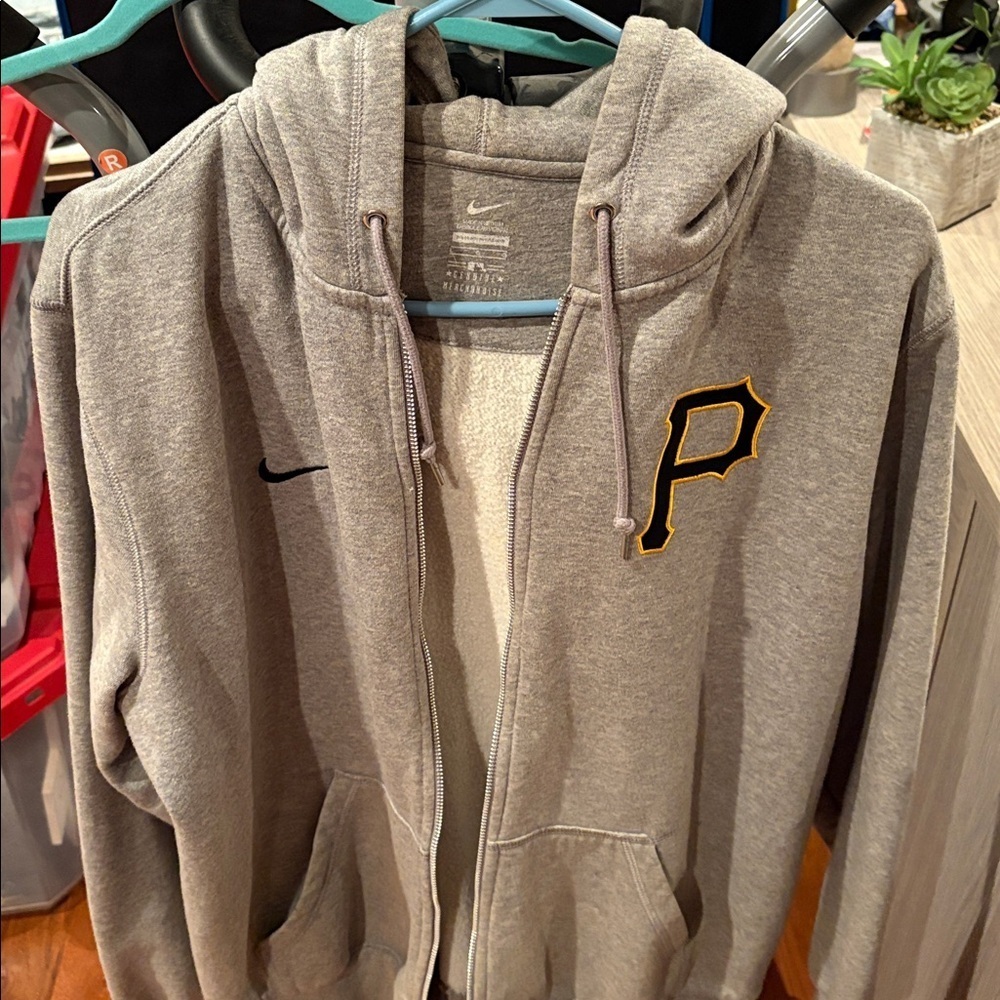 Nike Pittsburgh Pirates Full Zip Hoodie Gray Men’s Large MLB - Picture 4 of 5